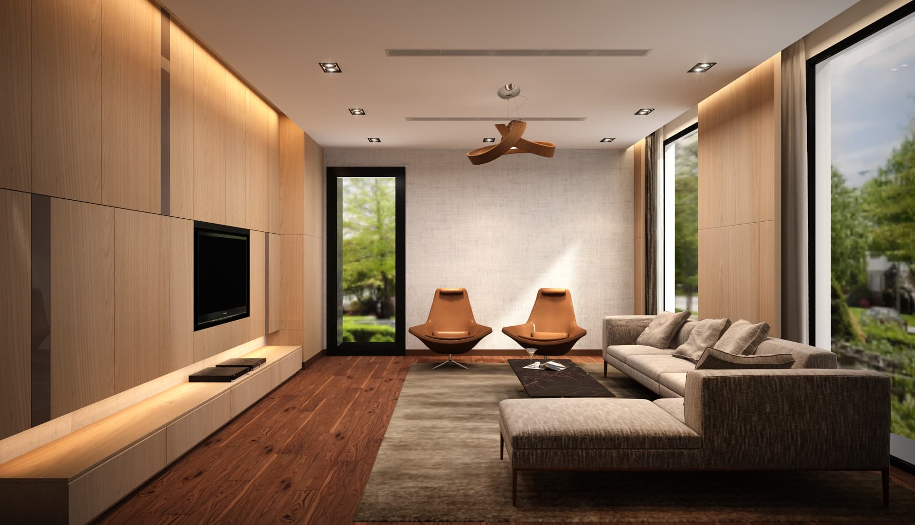 Lounge di lusso - Design & 3D Rendering