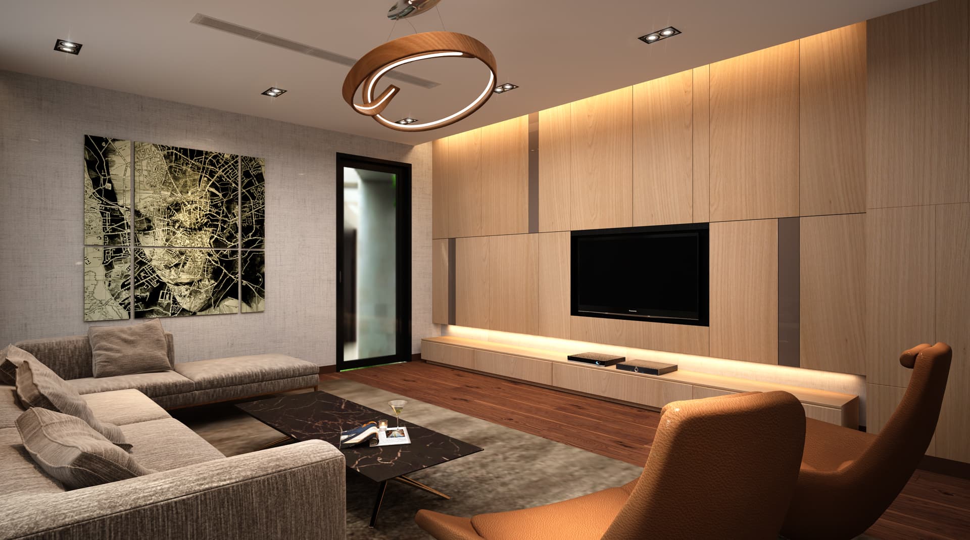 Lounge di lusso - Design & 3D Rendering